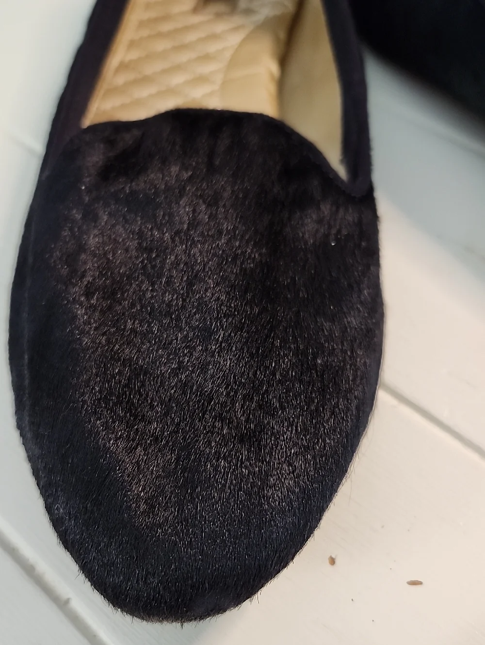 Birdies Blackbird Calf Hair Loafer Flats Smoking Slippers Size 9.5
